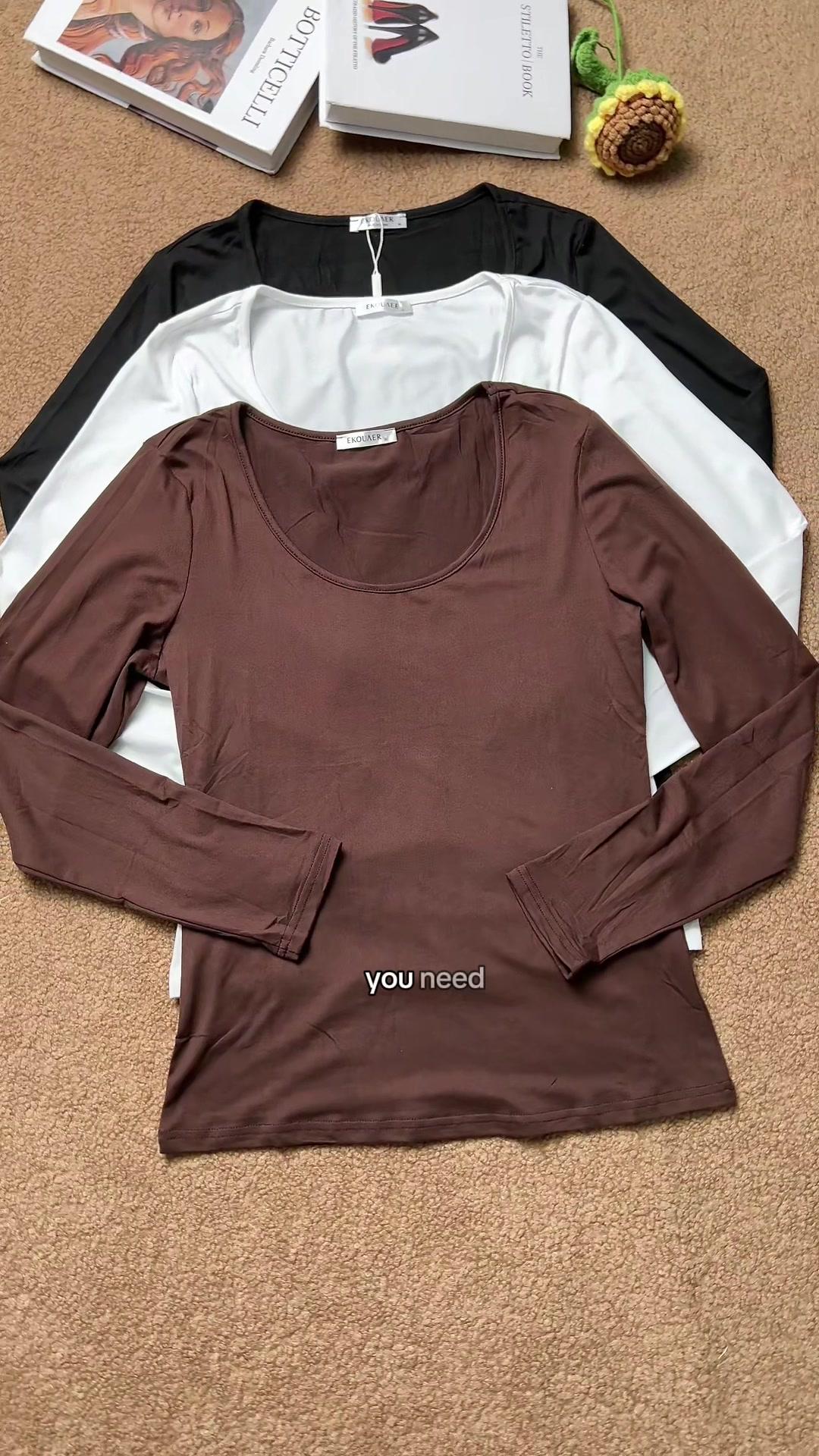 #2piece #longsleevetop #scoopneck #stretch #tiktokshopblackfriday