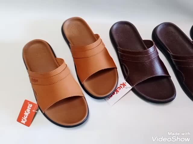 SANDAL SELOP KICKERS PRIA SENDAL KULIT ASLI BERKUALITAS slop Jepit