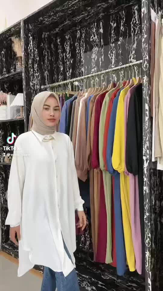 CALANA TUNIK CRINKLE POLOS