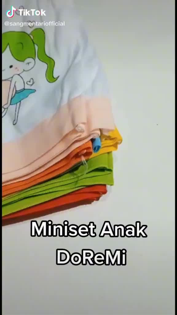 Miniset Anak Remaja Premium Quality Sd Smp Motif Karakter Tali Lebar Miniset Doremi