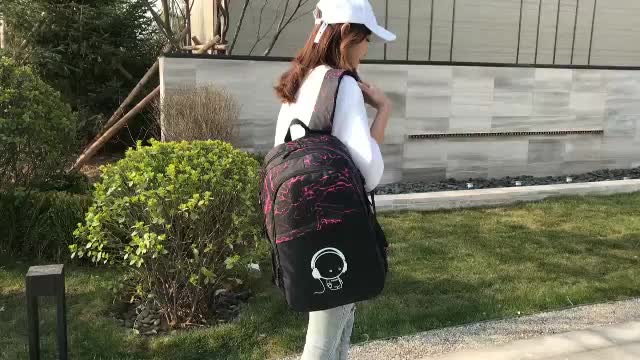Freeknight Tas Sekolah Pria Tas Ransel Casual Pria 3 in 1 Luminous Backpak Tas Sekolah Dewasa Kanvas Backpack TR804