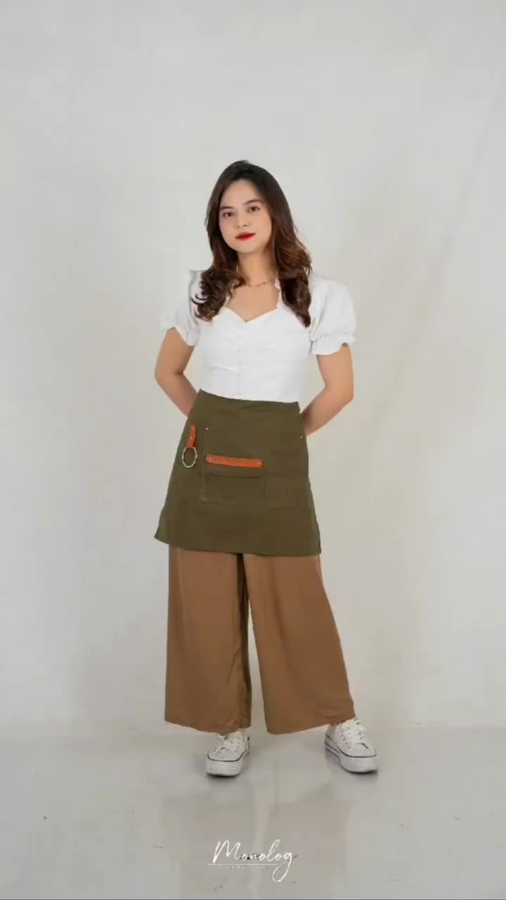 Apron Waiters Celemek Monolog Apron Setengah Badan Pria Wanita Waist Apron Handmade Tali pinggang