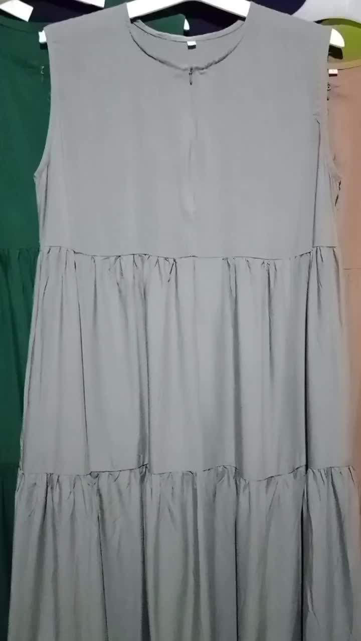INNER SUSUN SLEEVELESS DALAMAN GAMIS RAYON IMPORT BUSUI LEKBONG TANPA TANGAN TERMURAH BIG SIZE SUPER JUMBO TANGGUNG KECIL LD 96-132CM TERMURAH POLIS UMPAK UMPAK Muslim Nyaman Wanita Dress Maxi