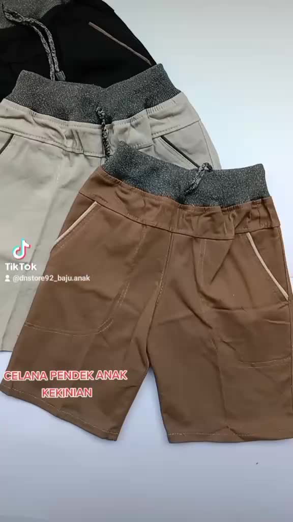 Celana Pendek Anak Laki-laki 1-12 tahun Motif Polos Katun