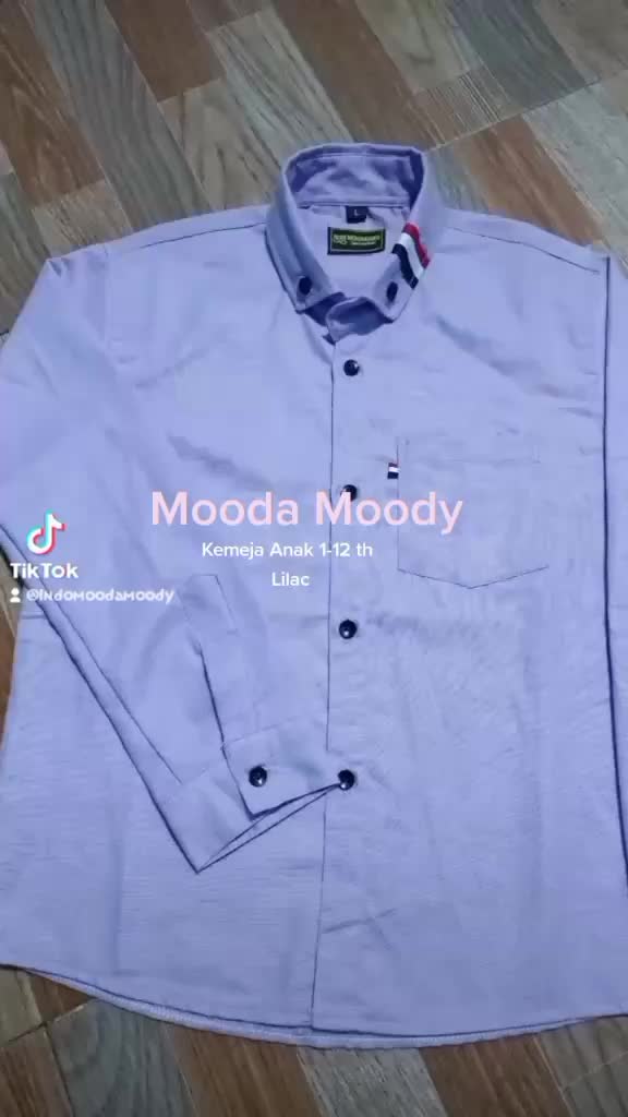 Mooda Moody - Kemeja Anak laki Laki Lengan panjang warna Lilac Fashion