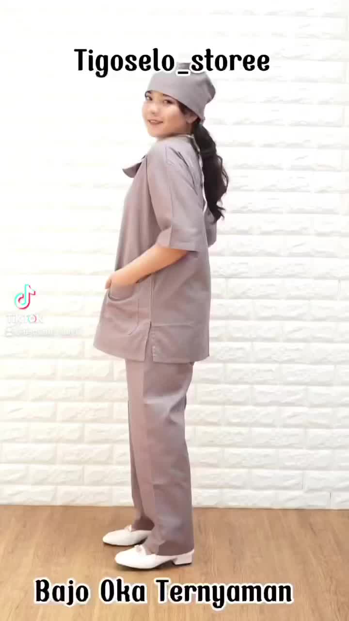 Baju oka wanita lengan pendek seragam ok warna lengkap