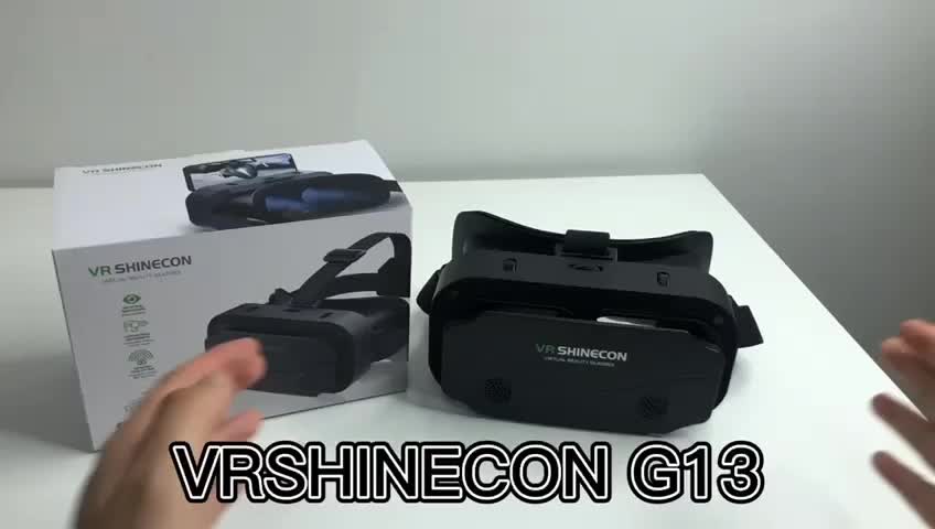Shinecon G13 - Kacamata VR Bioskop IMAX 360° untuk Nonton Film & Gaming 3D dengan Layar Raksasa & Lensa HD Adjustable Kompatibel Semua HP