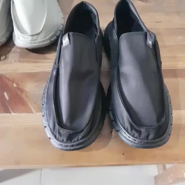Sepatu Pria Slip On Import - 117100 - Sepatu Sneakers Pria Running Shoes Fashion Pria Termurah Black Canvas Flat