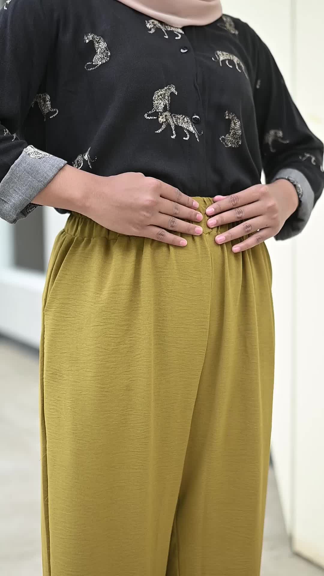 TARA Kulot Part 2 | Celana Highwaist Airflow Crinkle Bisa Pilih Panjang