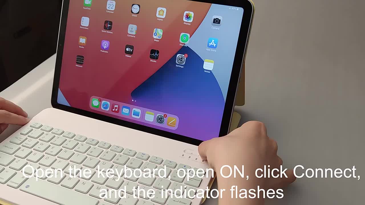 【GOOJODOQ】10 inch Wireless Bluetooth Keyboard  Lightweight Portable For iPad Samsung Xiaomi iPhone Colorful