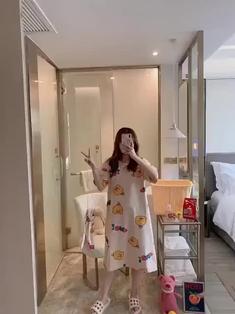 Daster Wanita Kekinian Bahan Spandek Fit BB 65 Kg Motif Kartun