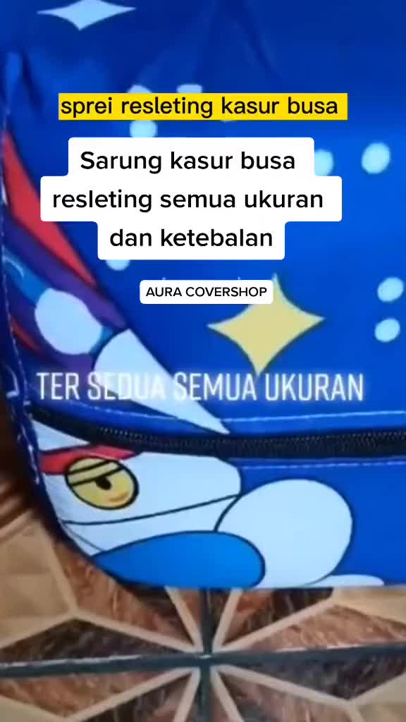Sprei Resleting Ukuran 180x200 Tebal 20 25 30cm - Sarung Kasur Busa Resleting Katun Mikrofiber