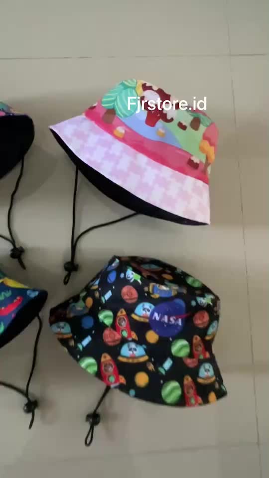 Topi Bucket Hat Anak bayi Usia 3 Bulan - 3 Tahun | Topi Anak Laki-Laki Dan Anak Perempuan Motif Lucu | By Fjrstore
