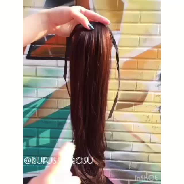 RSW HAIR CLIP RAMBUT PALSU WANITA PONI PONY TAIL PONITAIL KOREA CURLY 19 MODEL TALI JEPIT 30CM / 38CM / 45CM / 48CM / 58CM Coklat Hitam