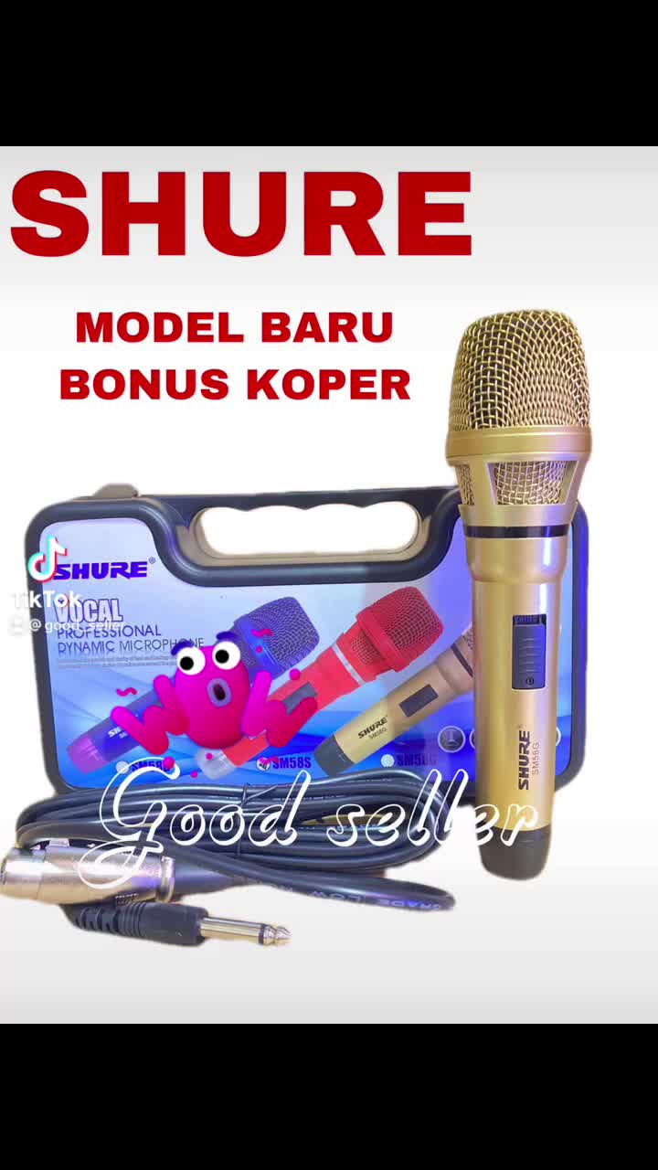 Mic Kabel SHURE SM58 Koper WARNA Microphone Mikrofon Mik