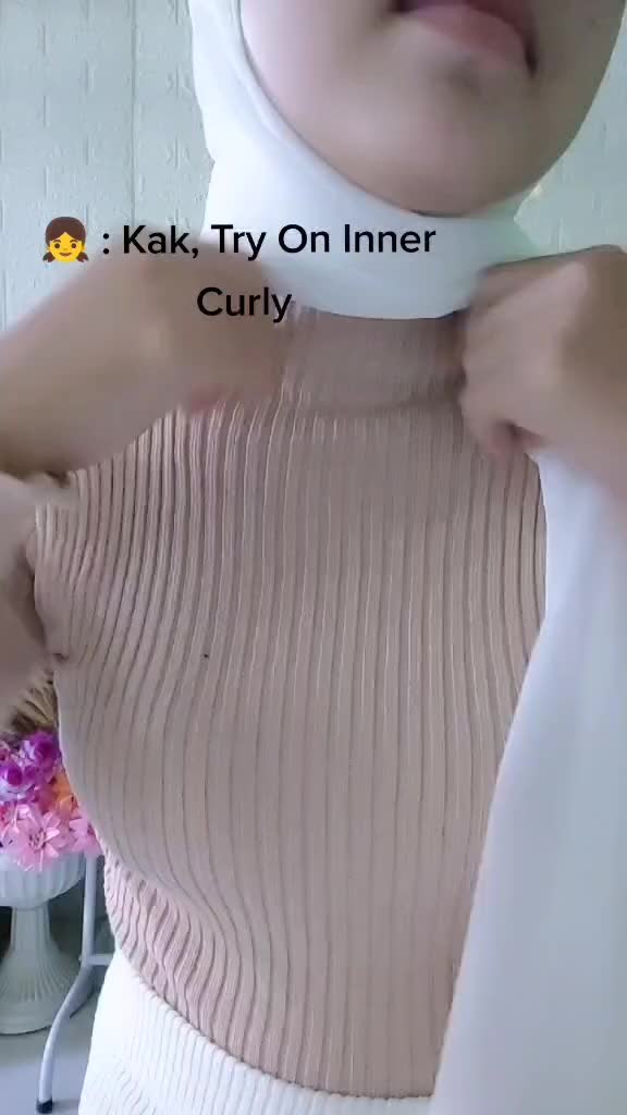 Inner Manset Curly Turtleneck daisy kriwil Baju Panjang Knitwear Atasan Basic