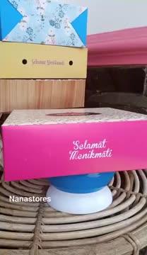 Dus Nasi/Box Nasi/Kotak Nasi Model Tutup Alas Sambung Ukuran 20X20 Isi 50 Pcs