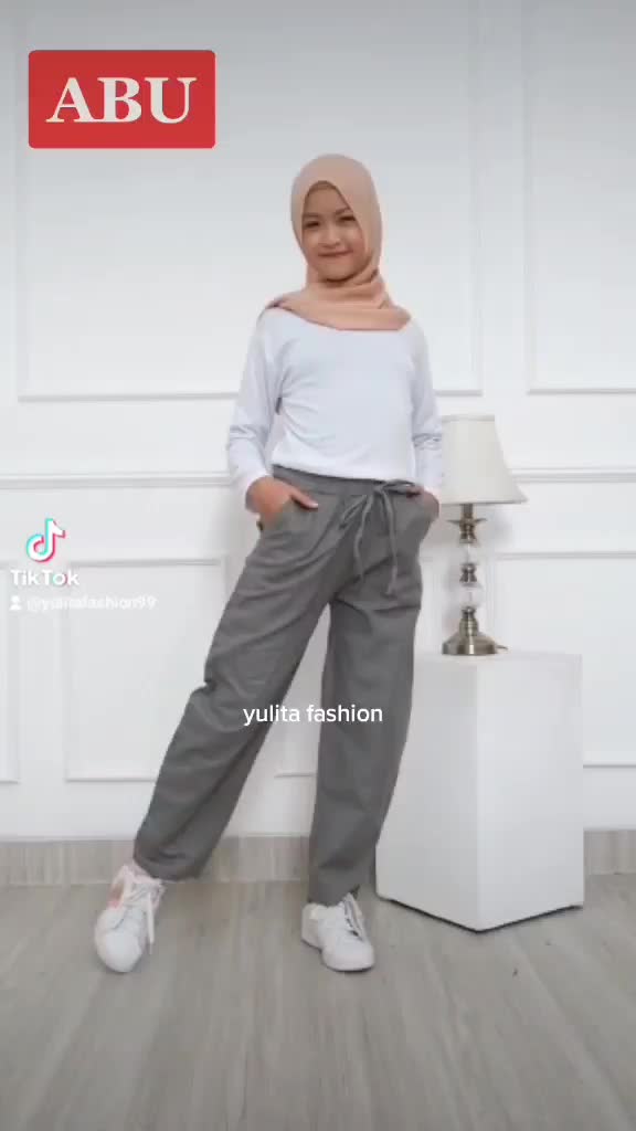 CELANA KULOT LINEN ANAK PEREMPUAN 6-13 TAHUN