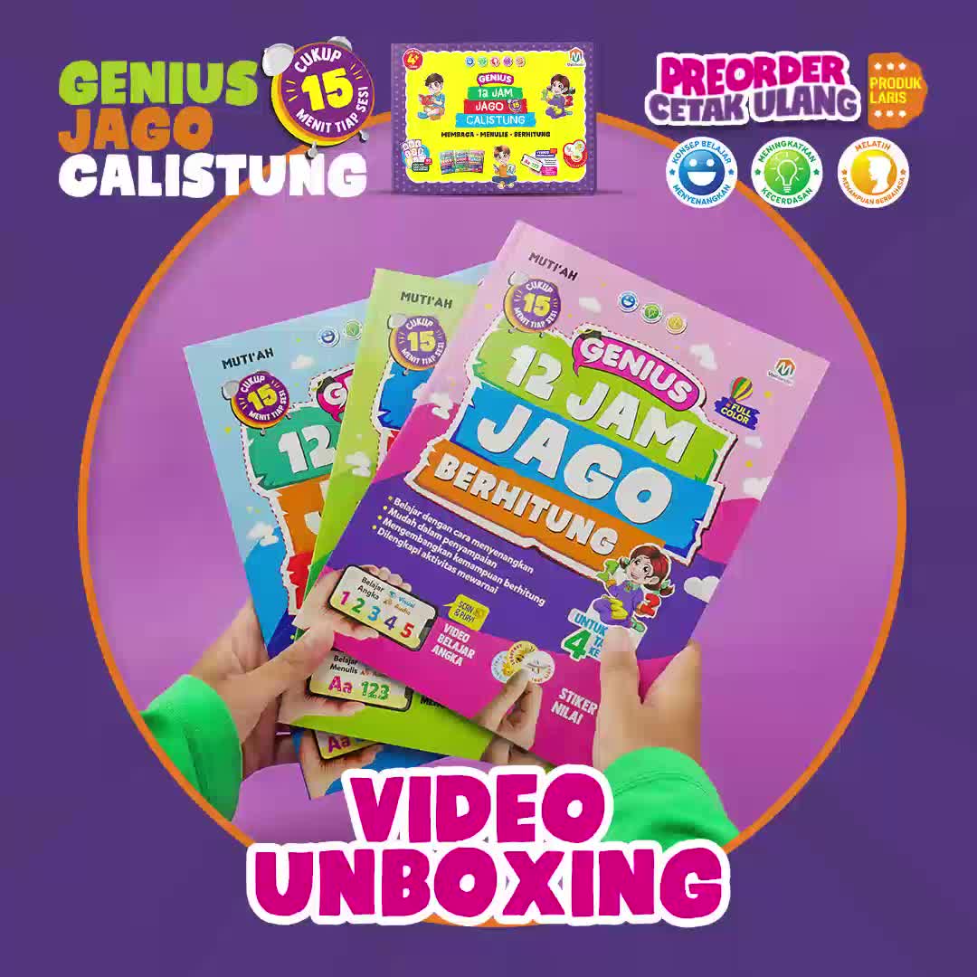 Paket Genius 12 Jam Jago Calistung Edukasi [Pustaka Hulwah x Ziyad]
