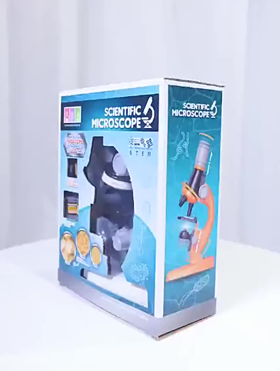 Upgrade 1200X Zoom Mikroskop Science Educational Toys Kit Lab Homeschool Mainan Untuk Hadiah Anak-anak