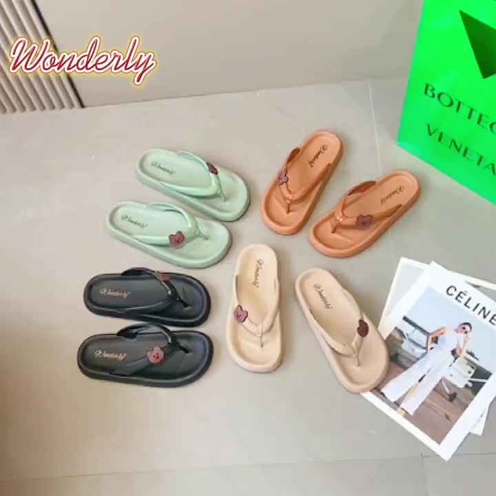 SENDAL JEPIT WANITA ANTISLIP BEAR WONDERLY M2288