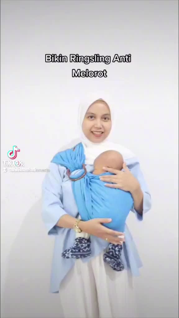 Gendongan bayi Cuddle Me Ring sling M shape bamboo katun adem polos motif saku bisa dilpat jadi tas pouch cuddleme newborn baru lahir hingga BB 20kg bunda perlengkapan Empuk Jarik