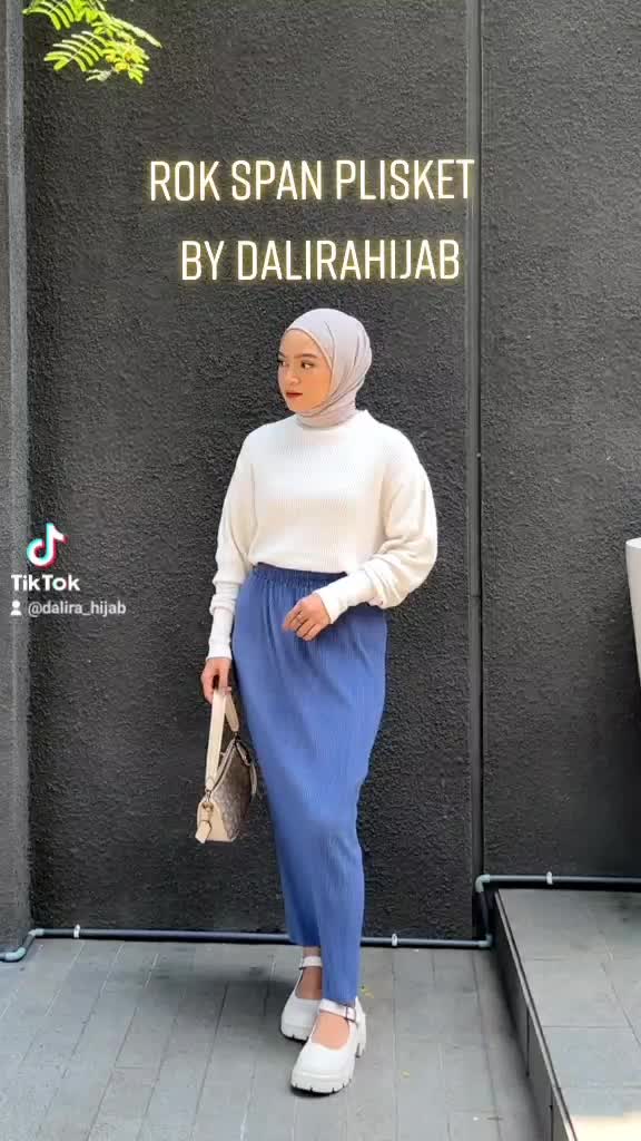 ROK SPAN PLISKET / ROK PLISKET LIDI / ROK SPAN FIT TO JUMBO / ROK PANJANG MUSLIM / KODE 08