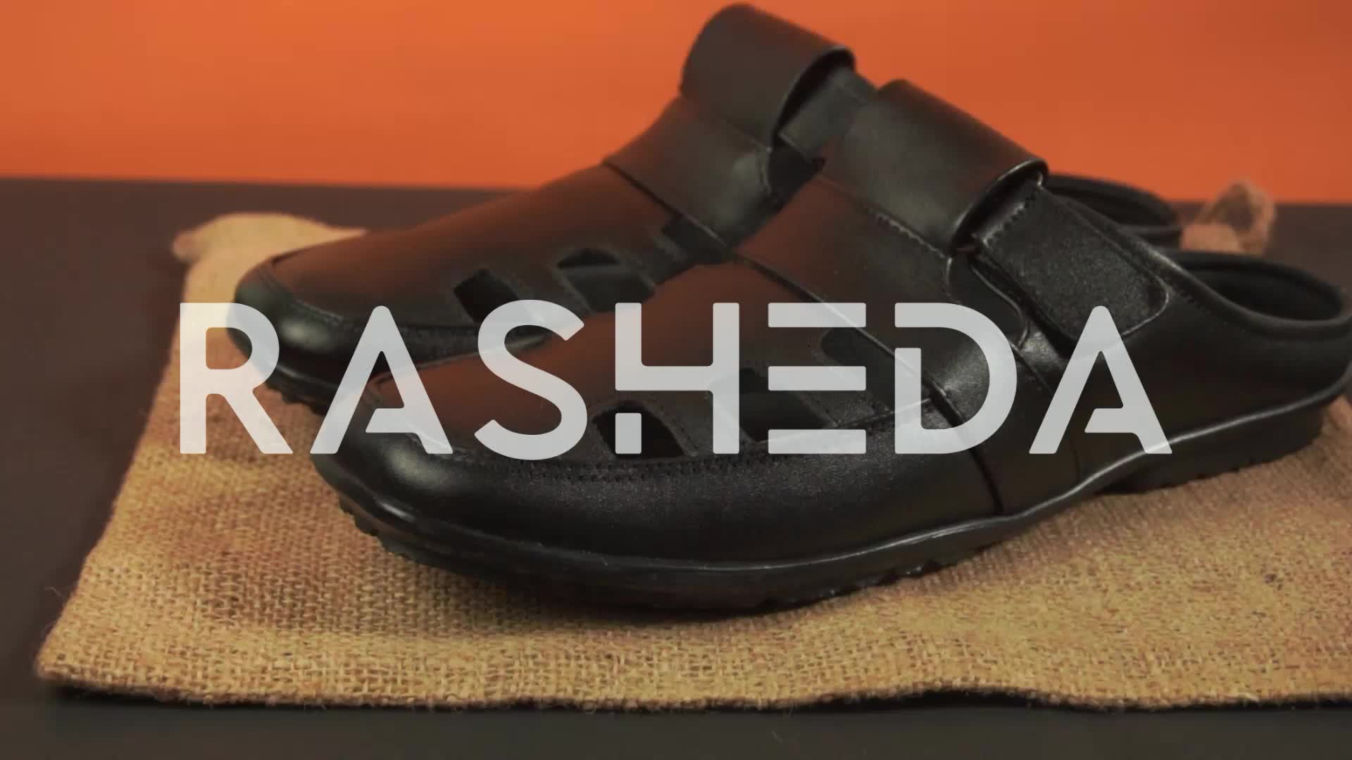 Sepatu Sandal Pria Kulit ASli Rasheda Gr 14 Selop Tutong Bustong Big Size Shoes Sendal Kasual