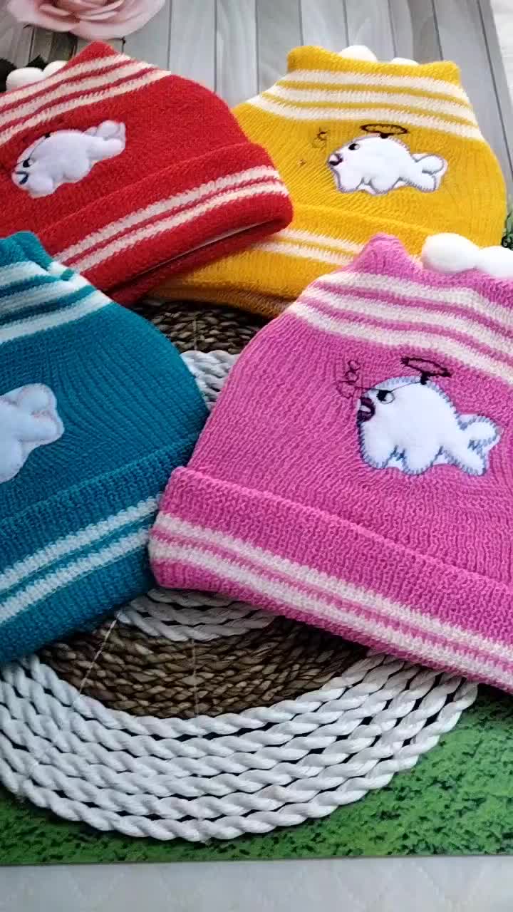 Topi Rajut Bayi New Born 0-4 Bulan / Topi Rajut  Pelindung Kepala Bayi