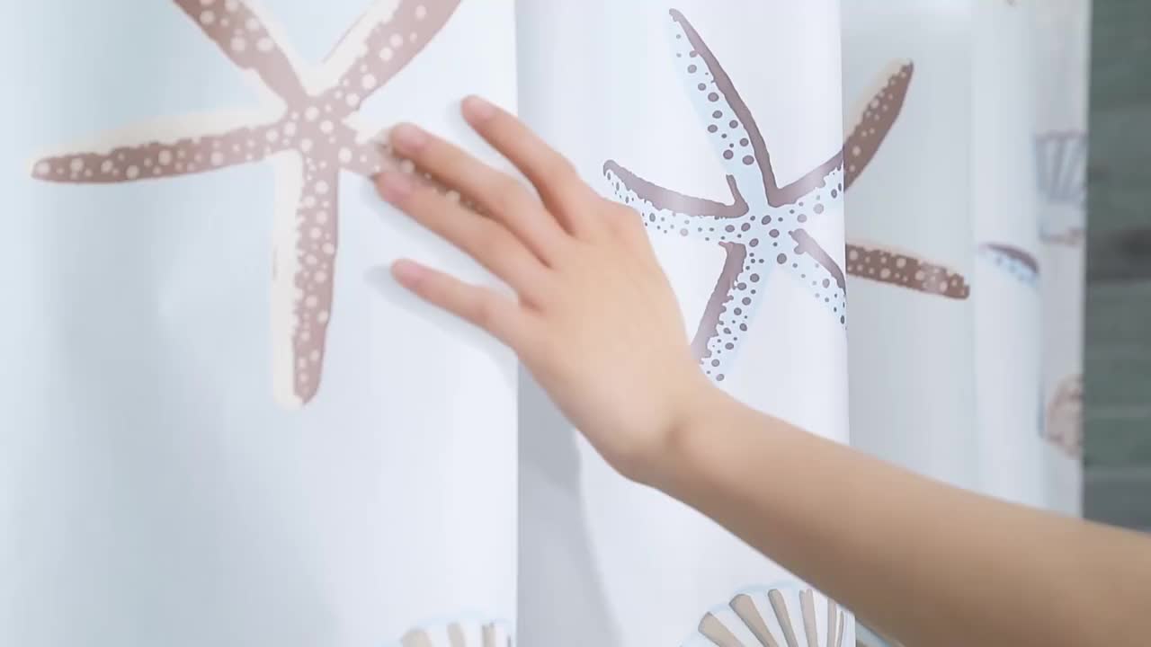 Tirai Kamar Mandi anti air PEVA sudah dilengkapi pengait 180cm Tahan air Shower