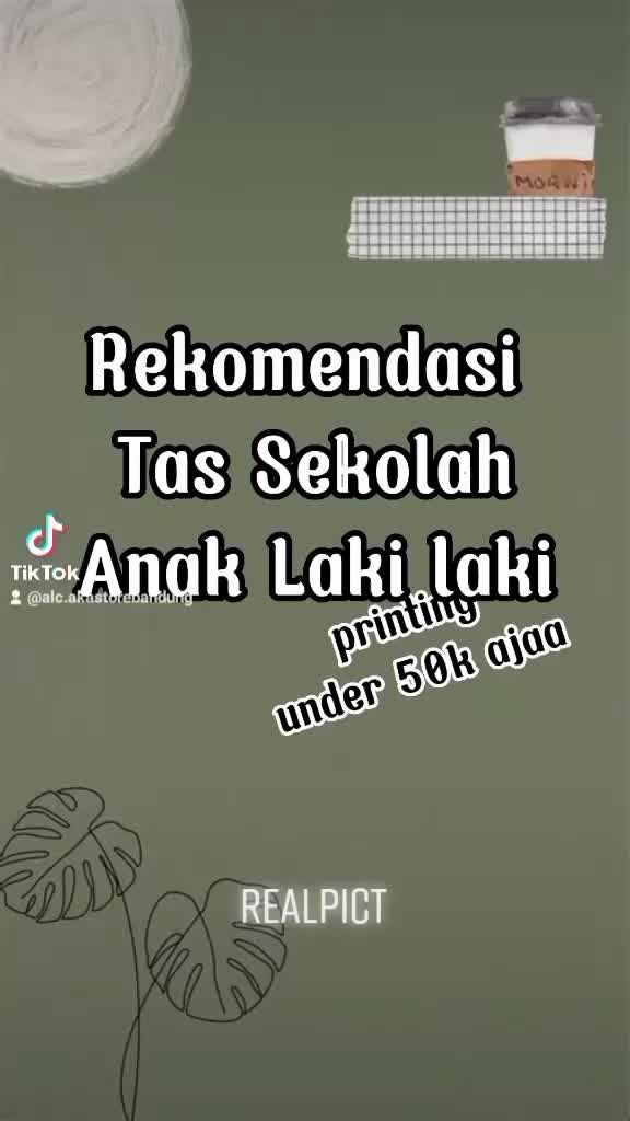 Tas Sekolah anak Printing Karakter Kartun