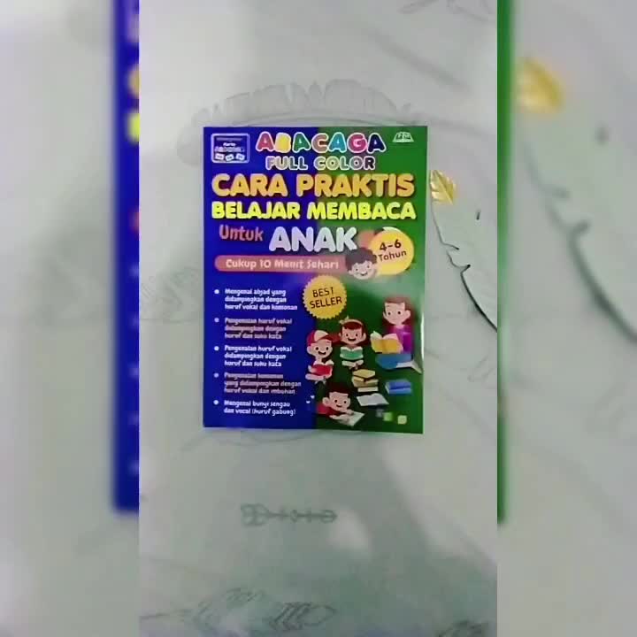 BUKU BELAJAR MEMBACA ANAK TK & PAUD - ABACAGA FULL COLOR CARA PRAKTIS BELAJAR MEMBACA UNTUK ANAK USIA 4-6 TAHUN + Kartu ABACAGA