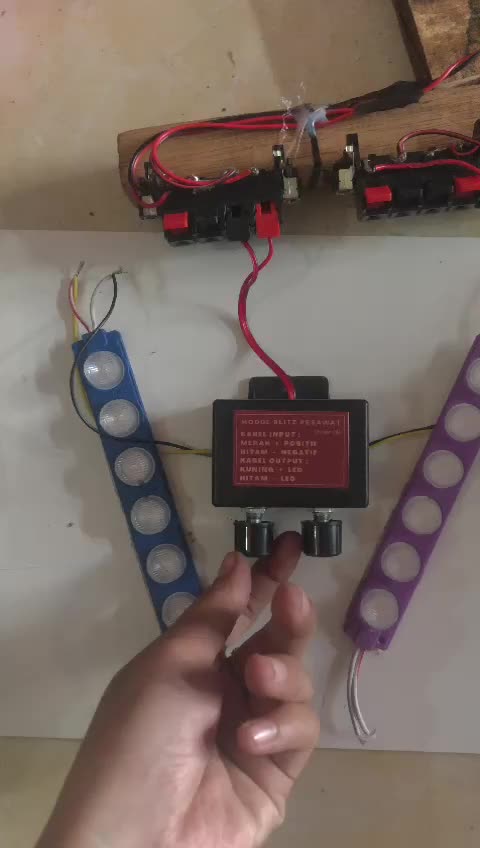 MODUL BLITZ /KILAT PESAWAT 2 OUTPUT SETELAN UNIVERSAL 12/24 VOLT