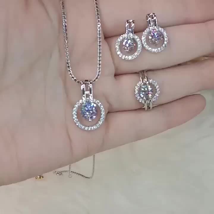 [ Beli 2 Produk Apapun Gratis 1 ] La Vienne - Farida - Set Perhiasan Kalung Cincin Anting Titanium Wanita Anti Karat Aesthetic - Perhiasan Elegan Cantik Mewah