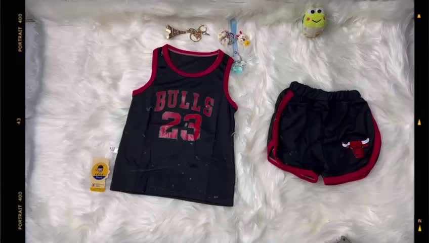 SETELAN IMPORT / BULLS HITAM / BAJU BASKET ANAK / KAOS SINGLET ANAK LUCU / BAJU IMPORT ANAK ANAK TERBARU / BAJU BASKET ANAK TERMURAH / COD Sport