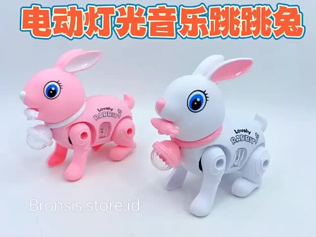 Mainan Anak Robot Rabbit Berjalan Loncat Ada Lampu Dan Musik - Mainan Kelinci Loncat