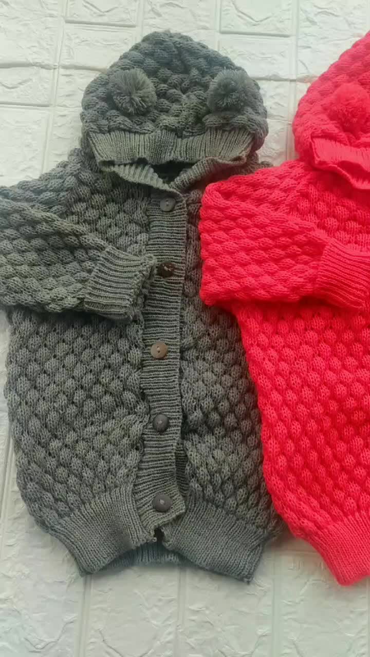 jaket bayi sweater rajut mantel anak Lengan panjang 0-6 bulan