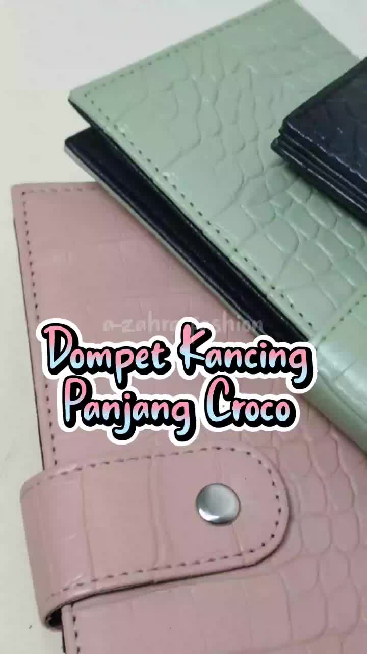BD BAG  05 DOMPET KANCING PANJANG CROCO / DOPET KEUANGAN PANJANG WANITA / DOMPET DISIPLIN / Dompet Kartu Kulit