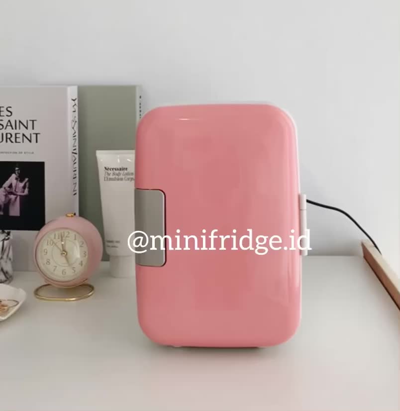 [MINIFRIDGE] (READYSTOCK) Skincare Mini Fridge Round 4L Skin Care Minifridge Kulkas Skin Care Kosmetik Makanan Kulkas Portable Freezer