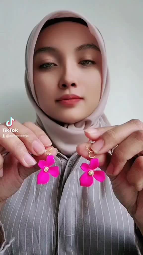 A08 Anting hijab bunga warna_anting jilbab_anting jilbab_anting peniti_anting jepit_anting klip_ANTING WANITA