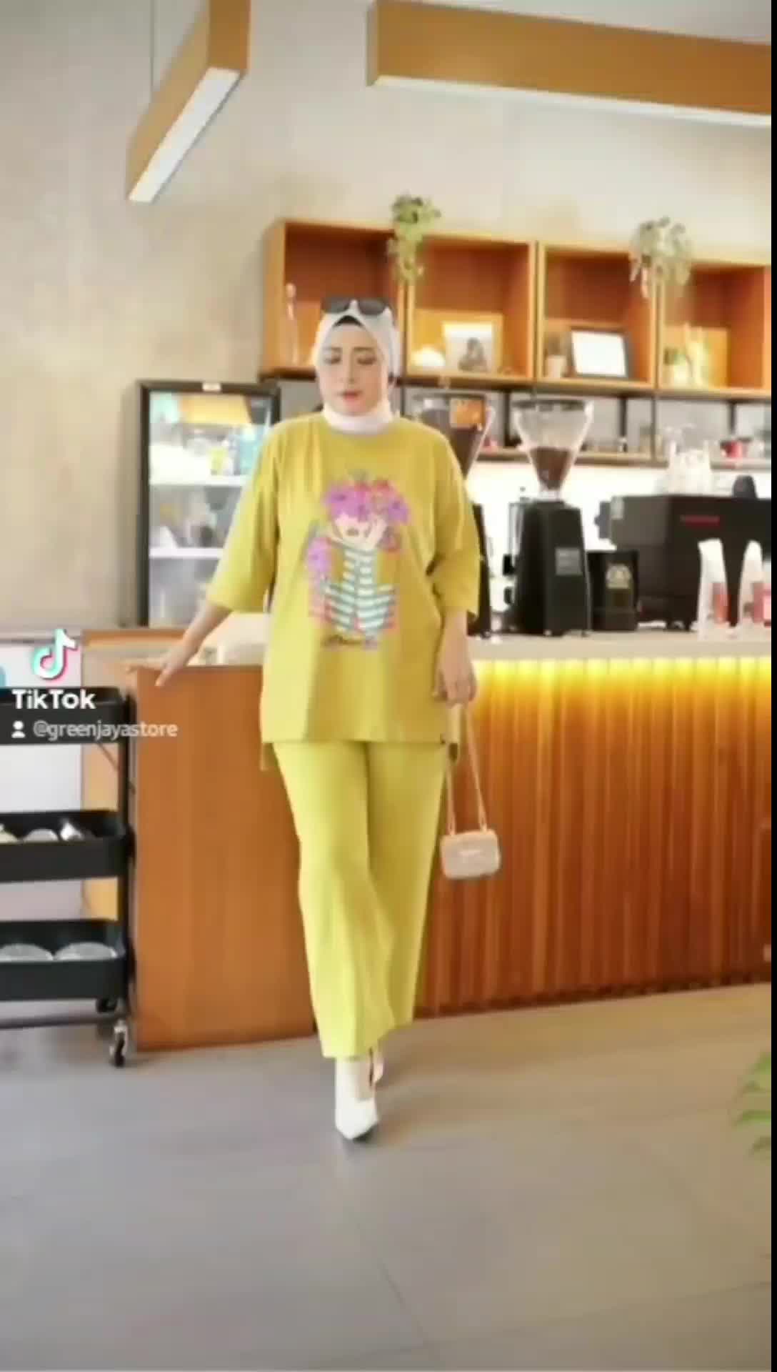 SETCEL OVERSIZE Wanita Katun Combad 20s [CELANA STANDAR  Kulot ] Pinixxo Atasan Combed