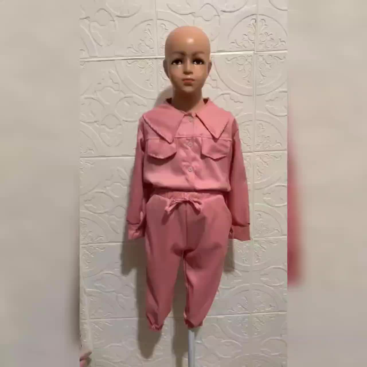 Stelan Kemeja Anak Perempuan Kekinian Lengan Panjang Celana Panjang/Set Jennie Kids 3-11 Tahun Matt Moscrepe