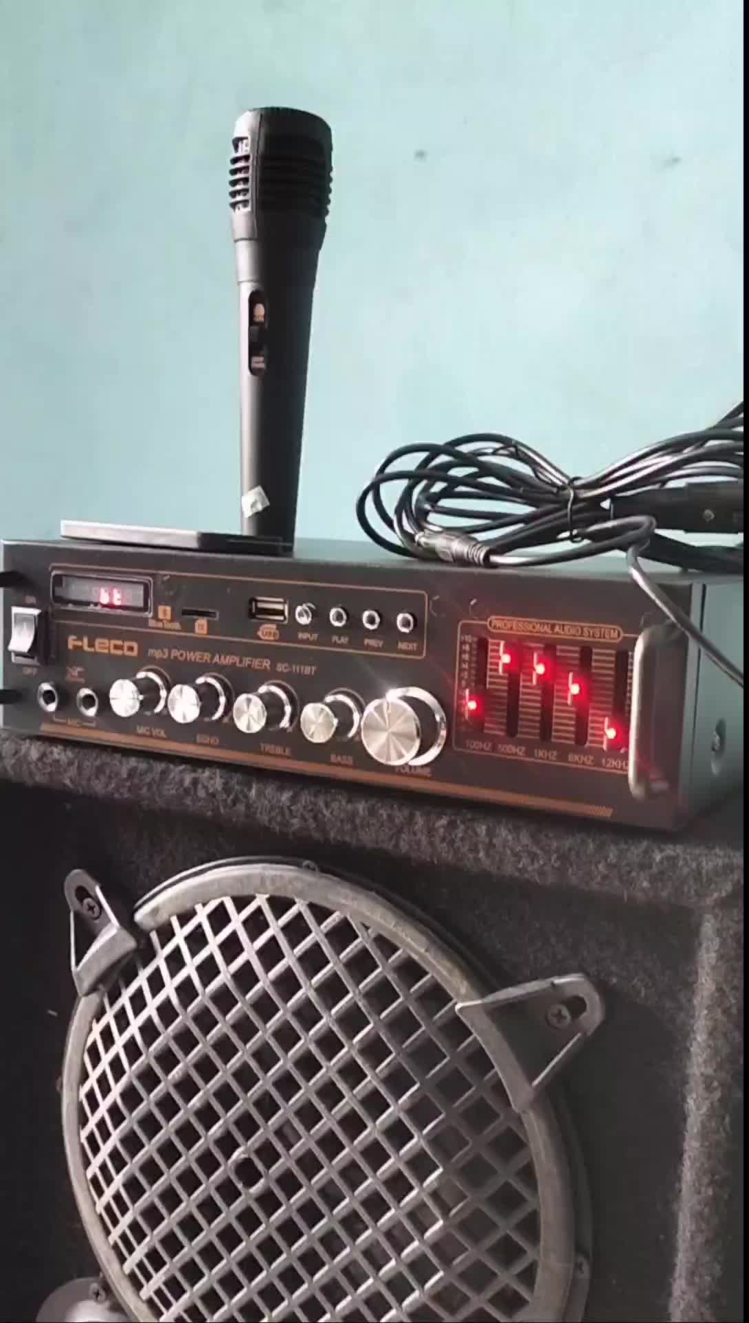 Set paket Karaoke Lengkap speaker curve 8in Bluetooth mic kabel USB HDMI VGA NFC Aktif Tv Speakers