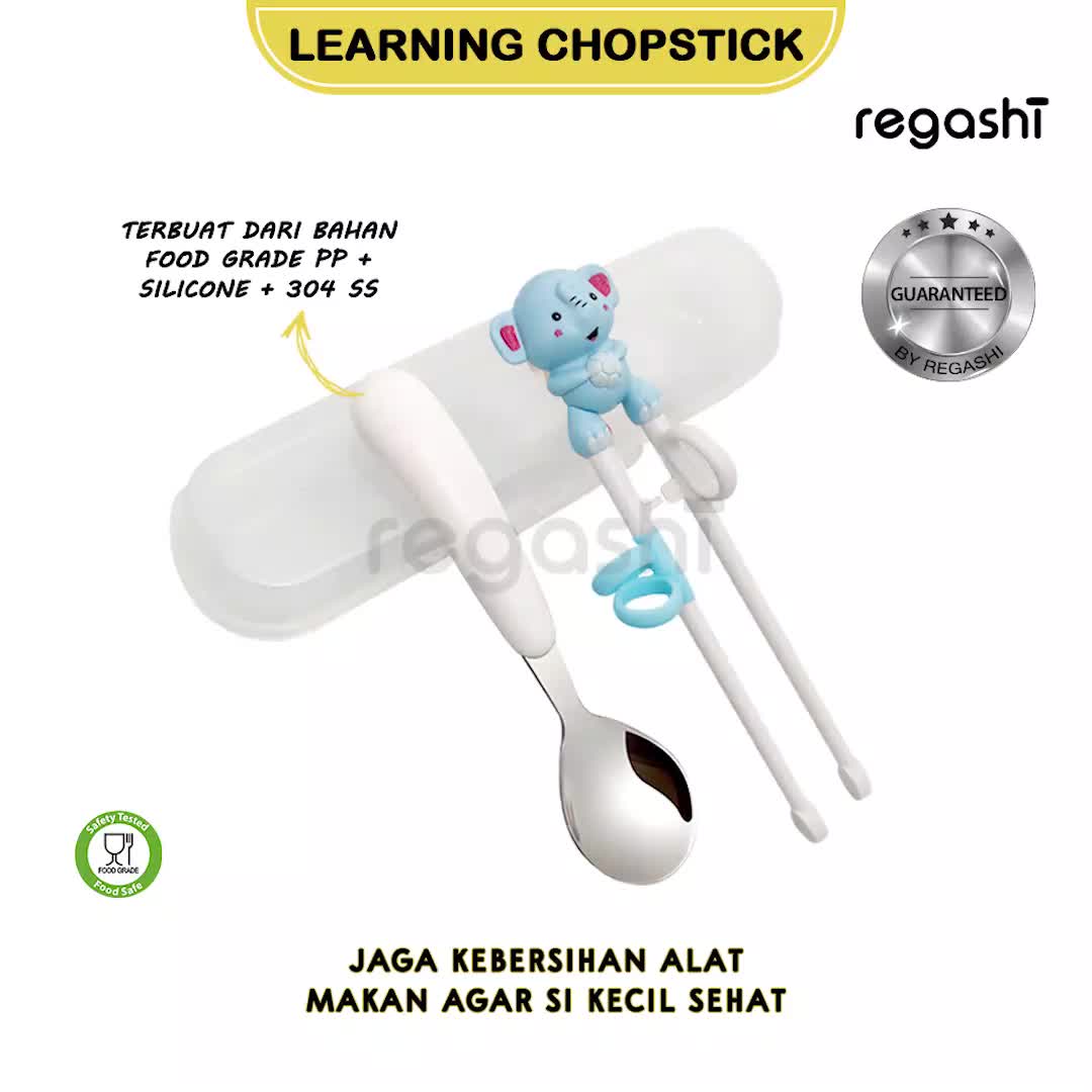 Regashi Sumpit Makan Bayi | Sumpit Belajar Anak | Learning Chopstick | Sendok Sumpit Anak