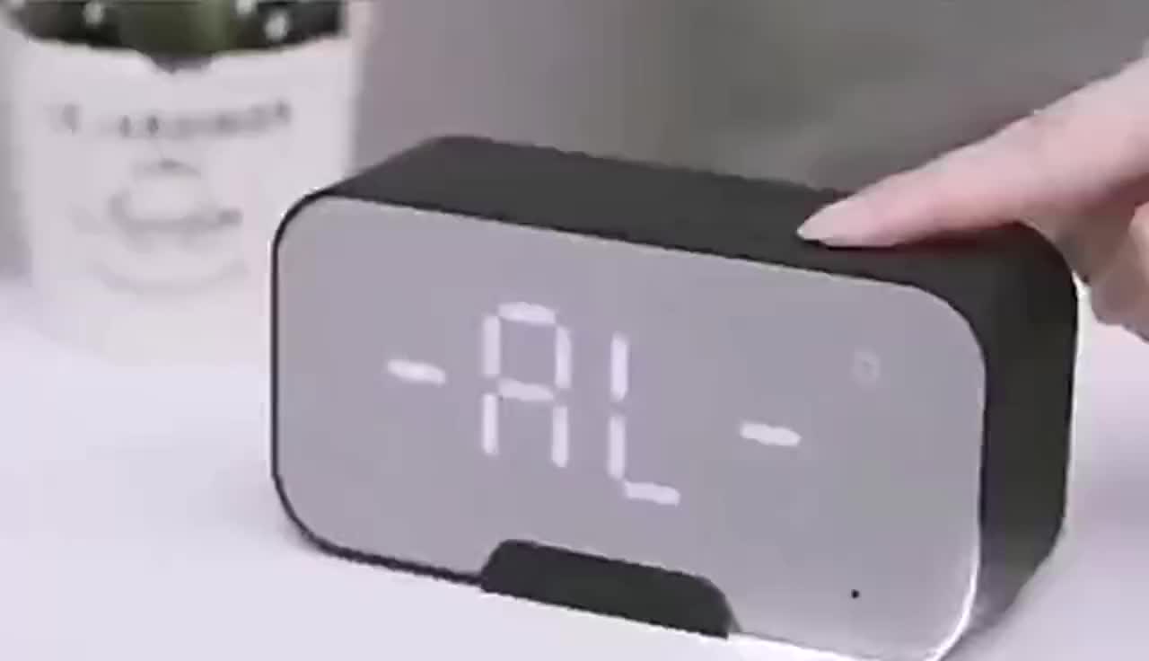 【COD/GOOJODOQ】Speaker Jam Bluetooth Portable Dan FM Radio Wireless Bass Mini Stereo Original - LED Display Alarm Speaker Telepon Handphone Smart .