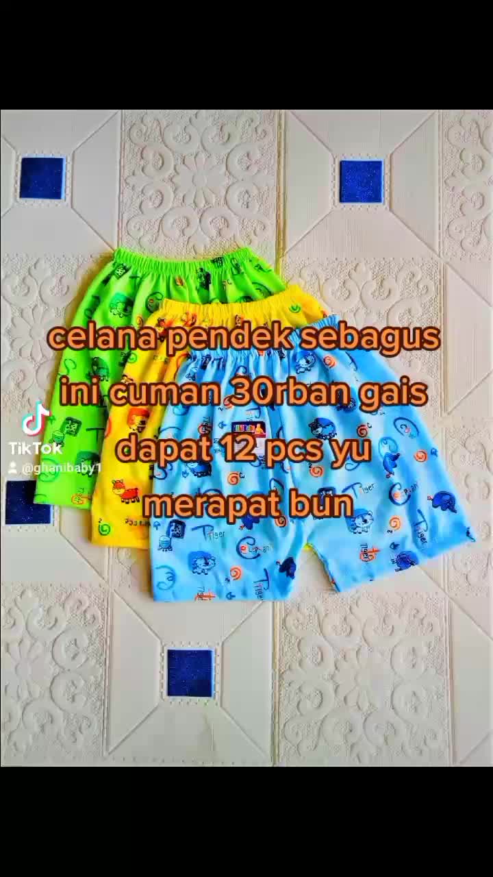 1  Lusin celana pendek Bayi Katun dasar bentuk Newborn