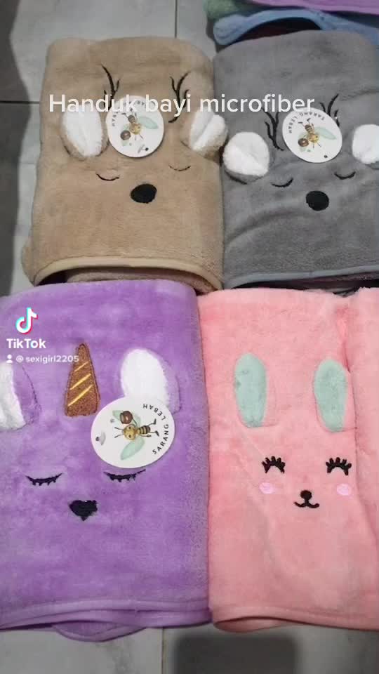 Handuk mandi bayi dan anak handuk bayi anak kuping timbul 50x100