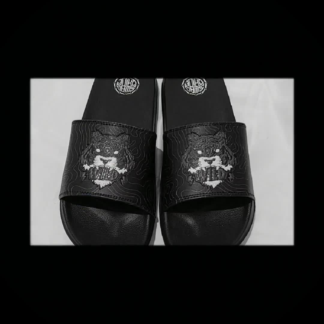 Swag And Pride Footwear TORA Japan - Sandal Pria Slide - Sendal Slipper - Selop Motif Harimau Jepang