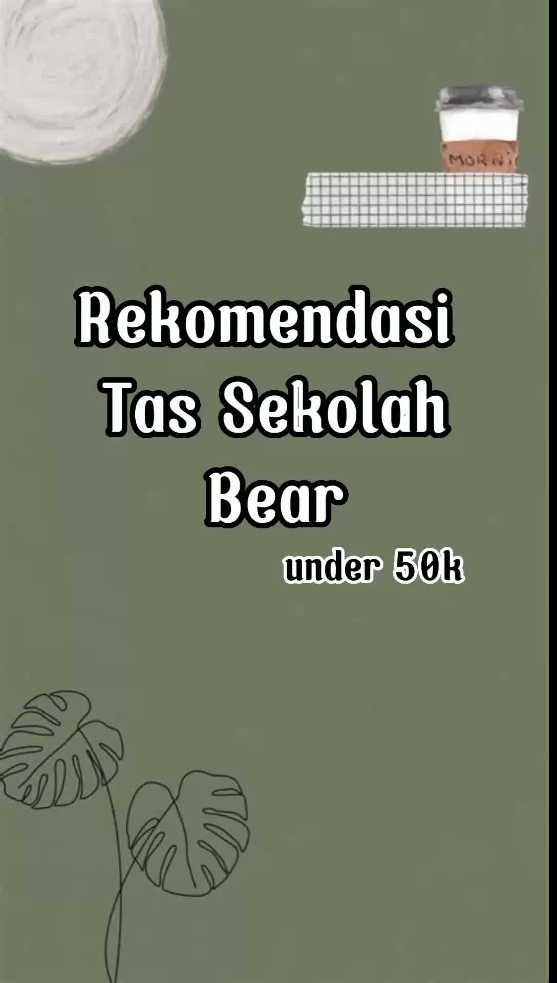 Tas Sekolah Anak Motif BEAR