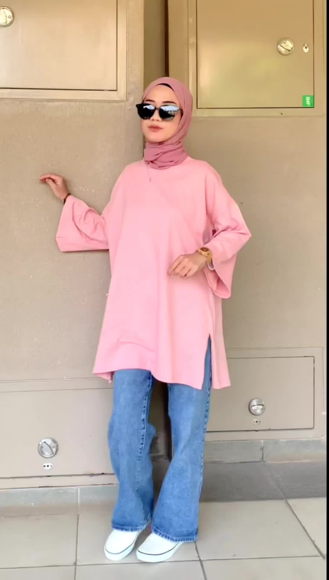 Lexa kaos oversize wanita top hijab basic by hagia kaos polos | baju atasan wanita | baju polos | oversize
